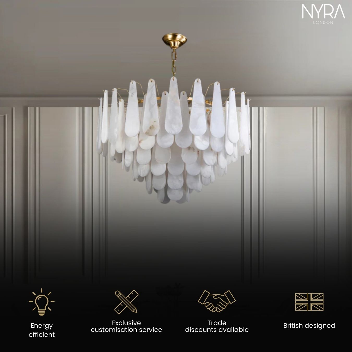 Modern Classic 3-Tier Ceiling Light