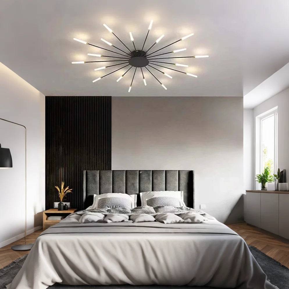 Fireworks Ceiling Lights – Modern LED Burst Chandelier for Living Rooms & Bedrooms