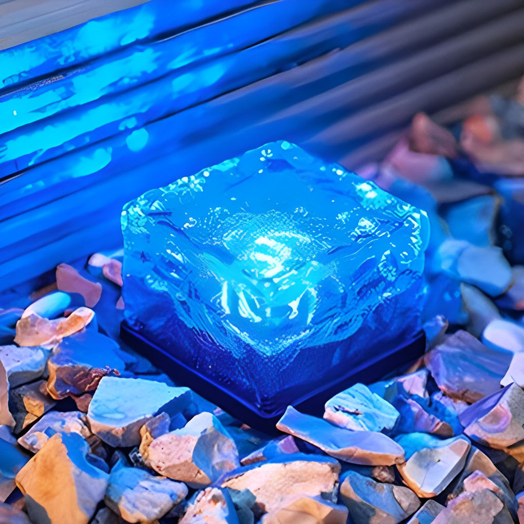 2V Mount-Free Ice Cube Solar Lights for Modern Outdoor Décor
