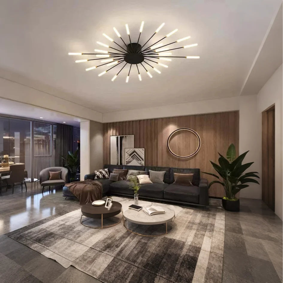 Fireworks Ceiling Lights – Modern LED Burst Chandelier for Living Rooms & Bedrooms