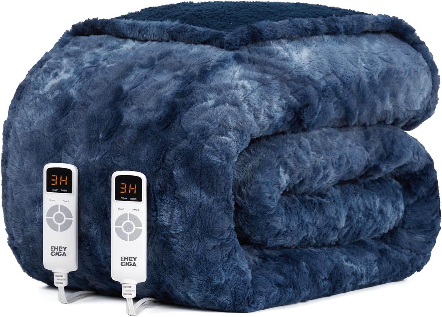 Electric Heated Blanket Throw Faux Fur, 10 Hours Auto Shut Off 9 Heating Levels Faux Fur & Sherpa venvolt
