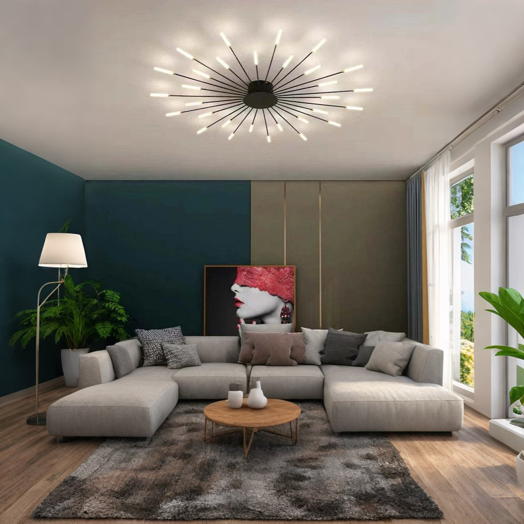 Fireworks Ceiling Lights – Modern LED Burst Chandelier for Living Rooms & Bedrooms