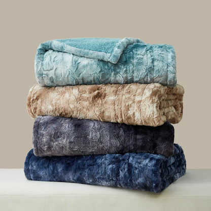 Electric Heated Blanket Throw Faux Fur, 10 Hours Auto Shut Off 9 Heating Levels Faux Fur & Sherpa venvolt