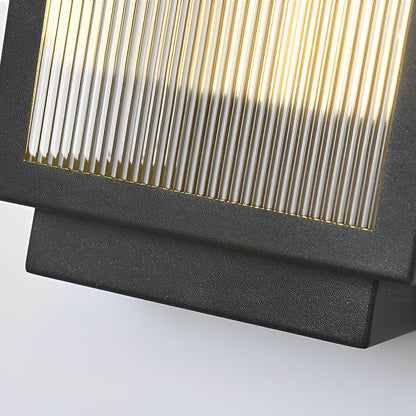 Rectangular Waterproof LED Wall Light – Modern Black Outdoor Strip Wall Lamp for Porch, Garden & Building Facade