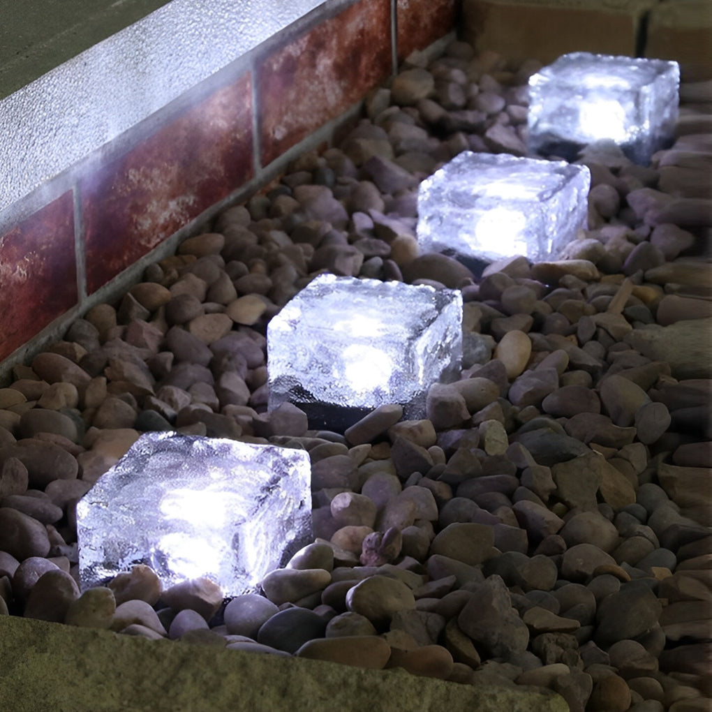 2V Mount-Free Ice Cube Solar Lights for Modern Outdoor Décor