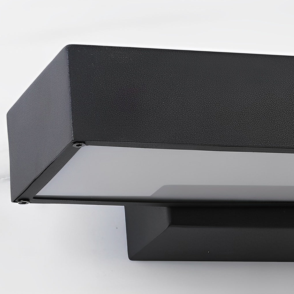 Modern Black Rectangle LED Waterproof Lamp