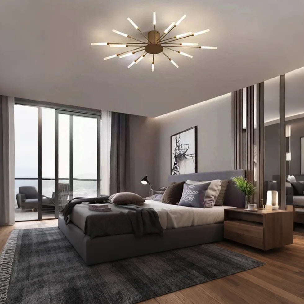 Fireworks Ceiling Lights – Modern LED Burst Chandelier for Living Rooms & Bedrooms