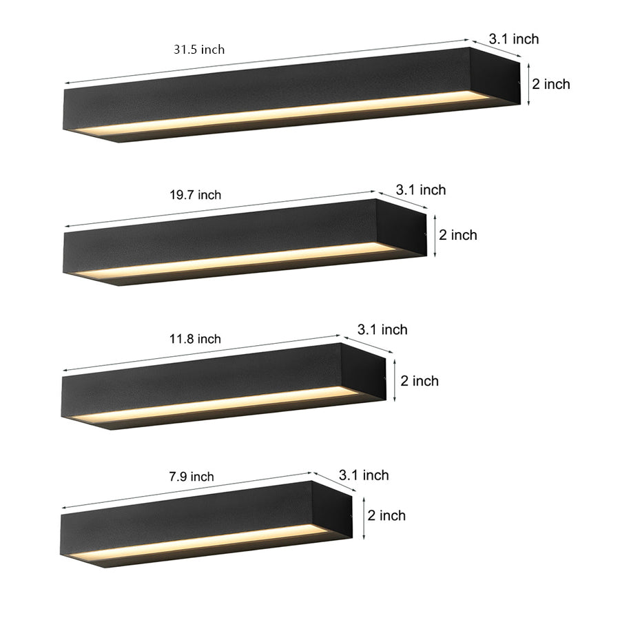 Minimalist Waterproof LED Wall Washer Light – Modern Black Outdoor Linear Lighting for Home, Garden & Building Facades