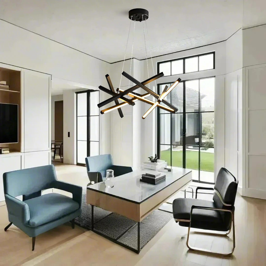 8-light Modern LED Sputnik Chandelier Stylish Ceiling Lighting venvolt