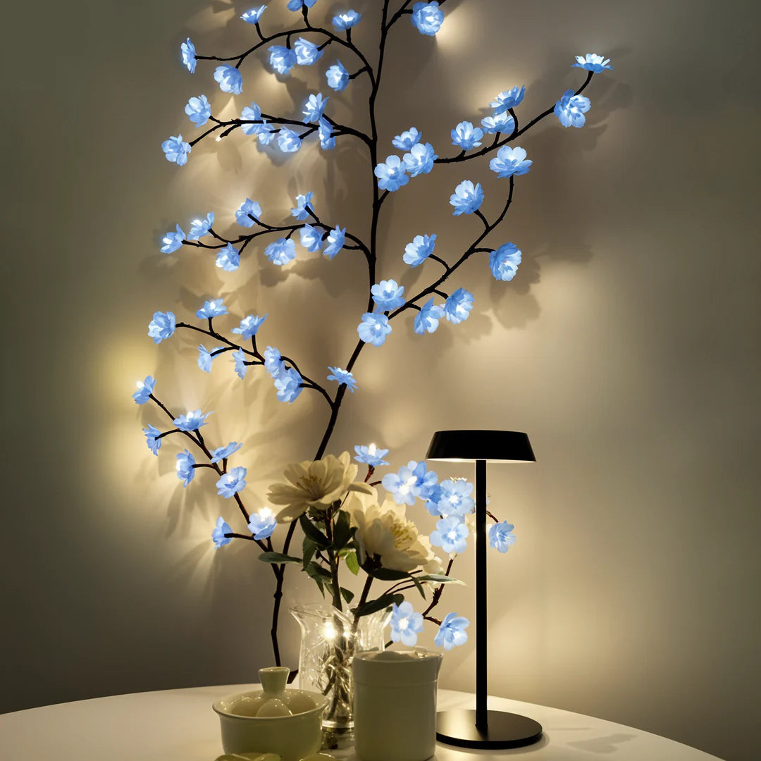 Remote-Controlled LED Decorative Floral Wall Lamp for Bedroom & Living Room