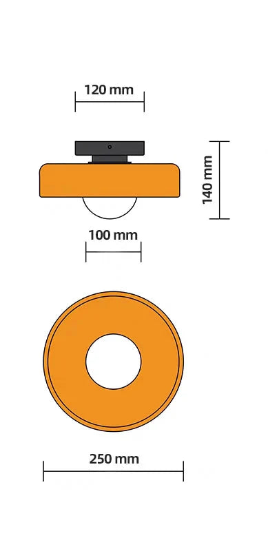 Solara Glass Ceiling Light – Modern LED Flush Mount Lighting for Home & Interior Decor