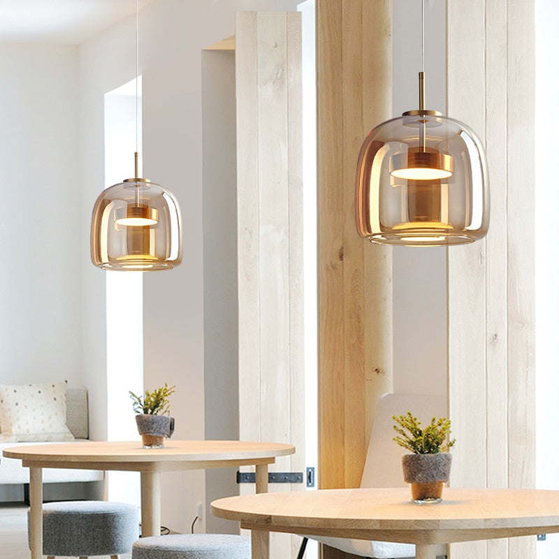 Modern LED Hanging Lamp with Iron Finish for Dining Room, Kitchen & Bedroom