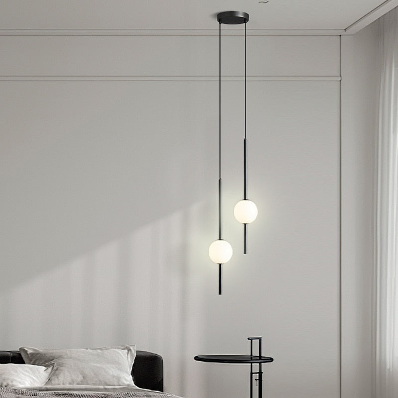 Modern Nickel-Plated LED Hanging Lamp with Adjustable Cord