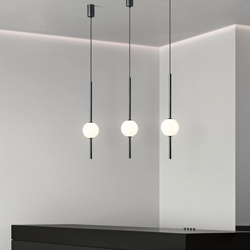 Modern Nickel-Plated LED Hanging Lamp with Adjustable Cord
