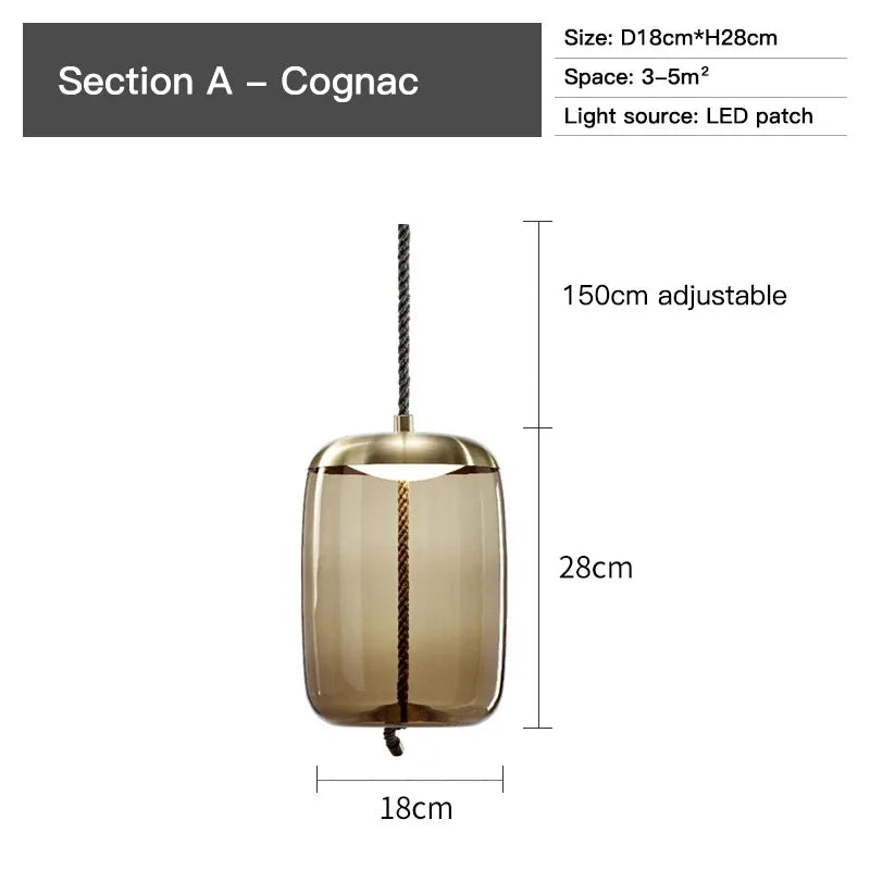 Handcrafted Decorative Glass Hanging Light