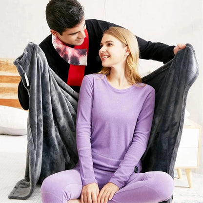 Heated Blanket, Battery Operated PortableElectric Heated Shawl 3 Heated Level Throw Blanket 5v USB Charging - 8 Heated Areas Fast Heating venvolt