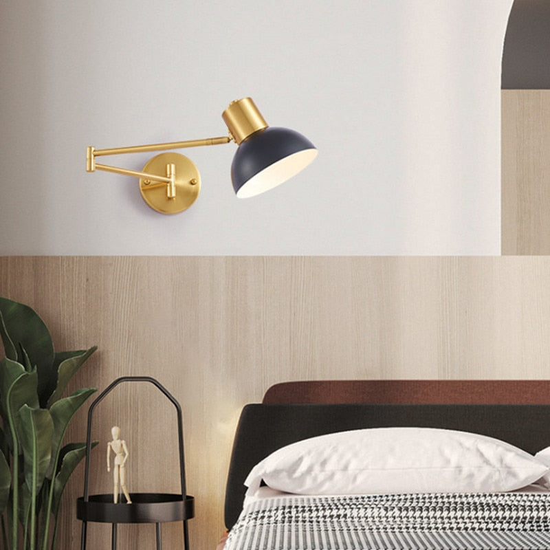 Adjustable Swing Long Arm LED Wall Lamp for Bedroom, Reading & Interior Decor