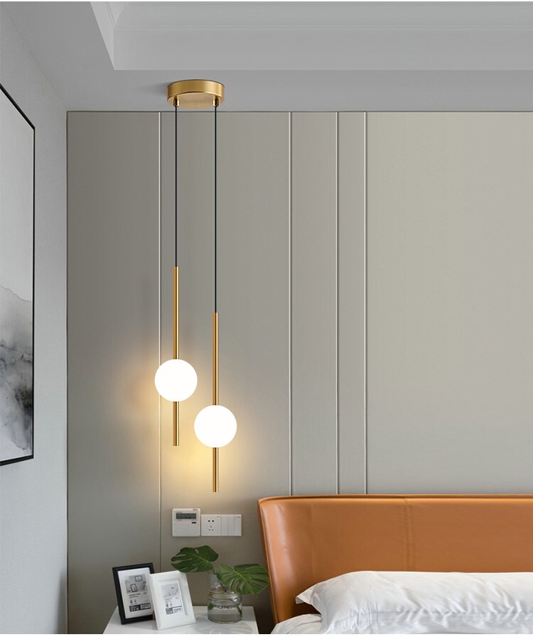 Modern Nickel-Plated LED Hanging Lamp with Adjustable Cord