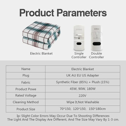 Heated Blanket 220V Thicken Thermostat Electric Blankets venvolt