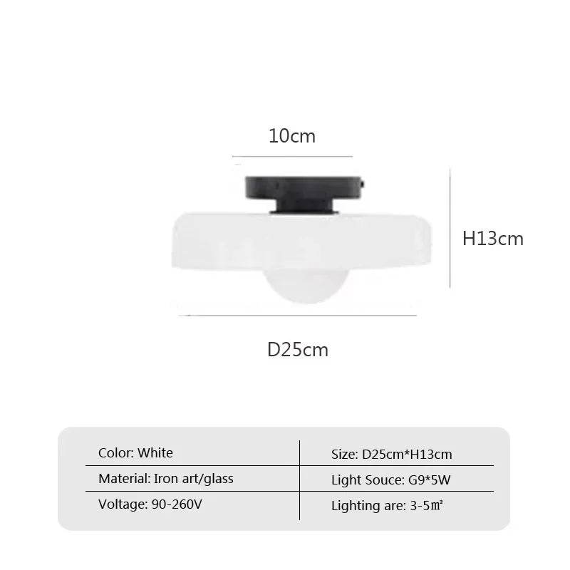 Solara Glass Ceiling Light – Modern LED Flush Mount Lighting for Home & Interior Decor