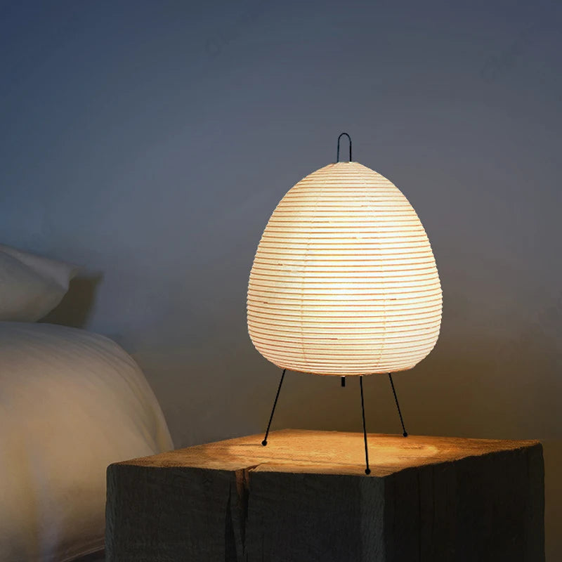 Noguchi Style Akari Lamp – Modern Japanese Paper Lantern Floor Light, Minimalist Handmade Lighting