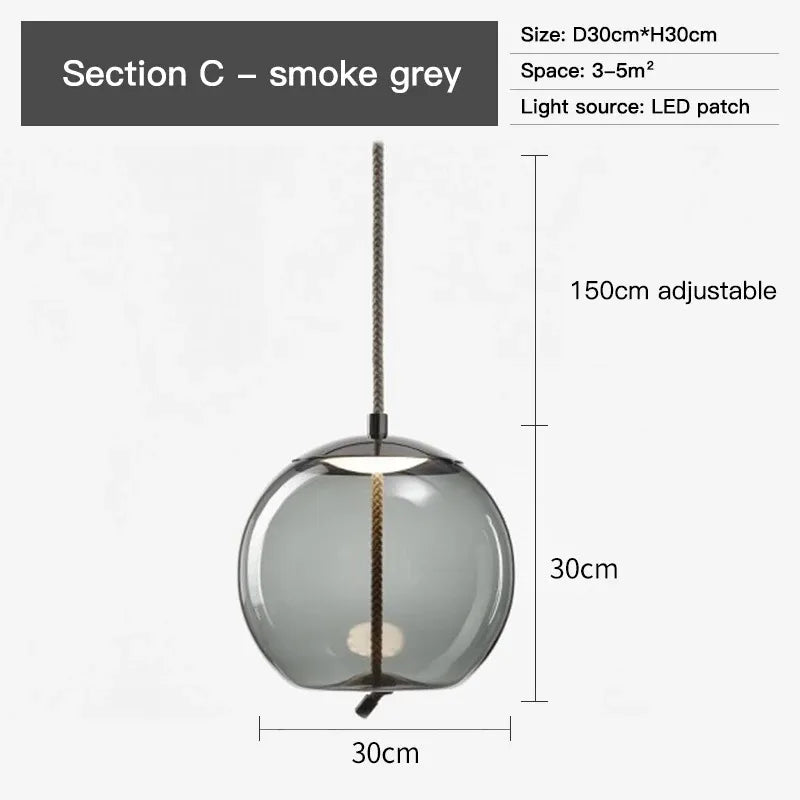 Handcrafted Decorative Glass Hanging Light