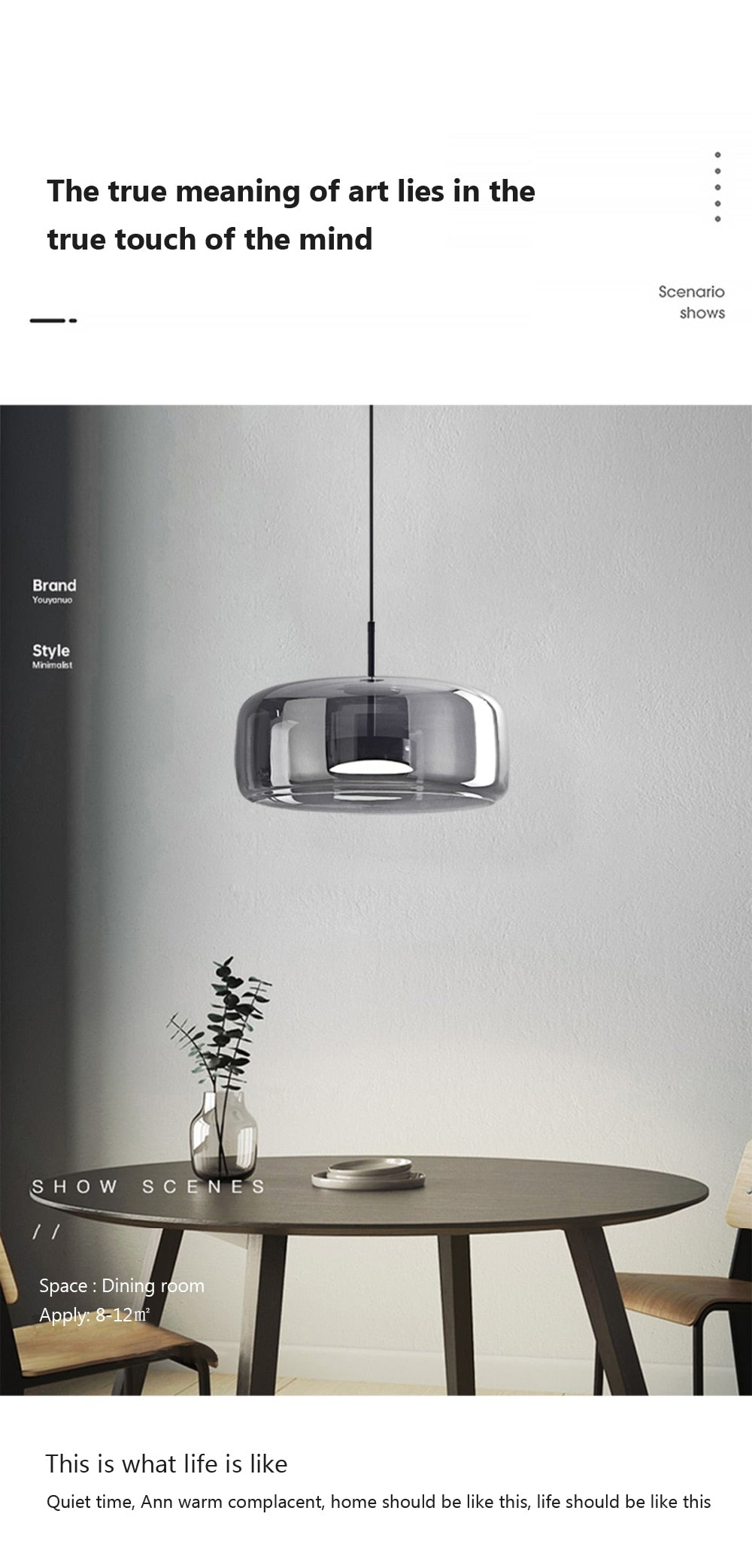 Modern LED Hanging Lamp with Iron Finish for Dining Room, Kitchen & Bedroom