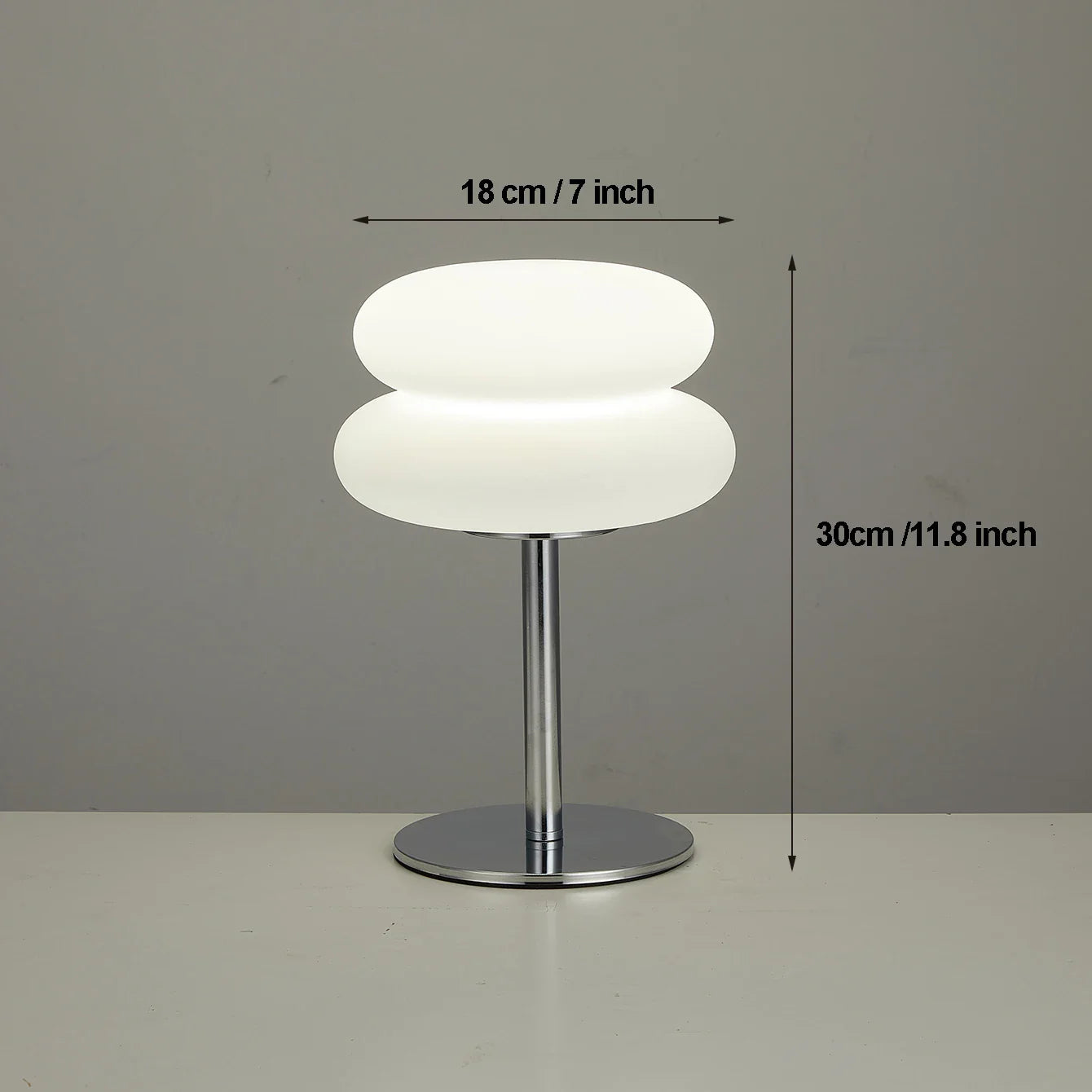 Modern Metal Desk Lamp with Chrome Base