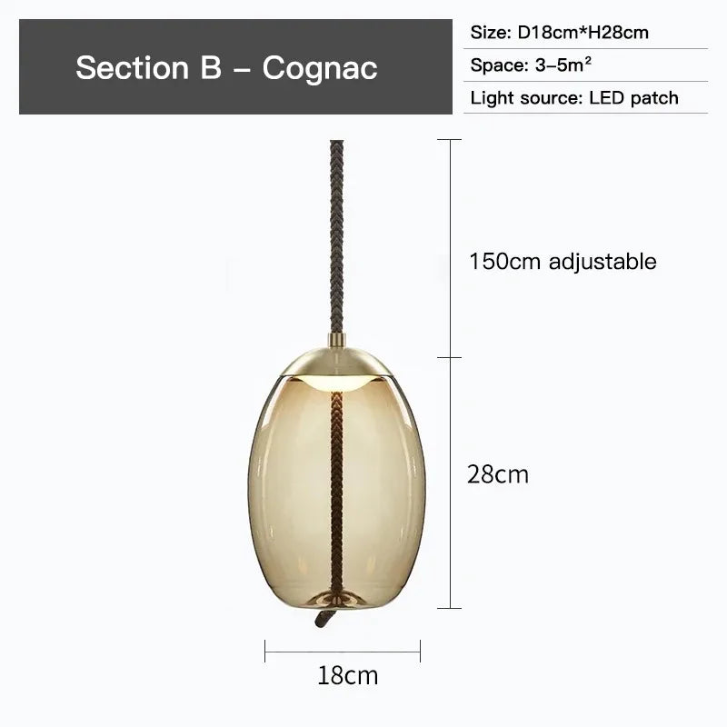 Handcrafted Decorative Glass Hanging Light