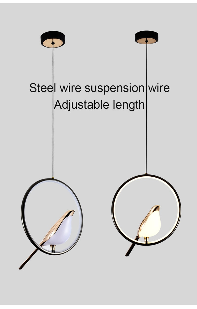Nordic LED Wall & Pendant Lamp – Modern Metal Magpie Light Fixture