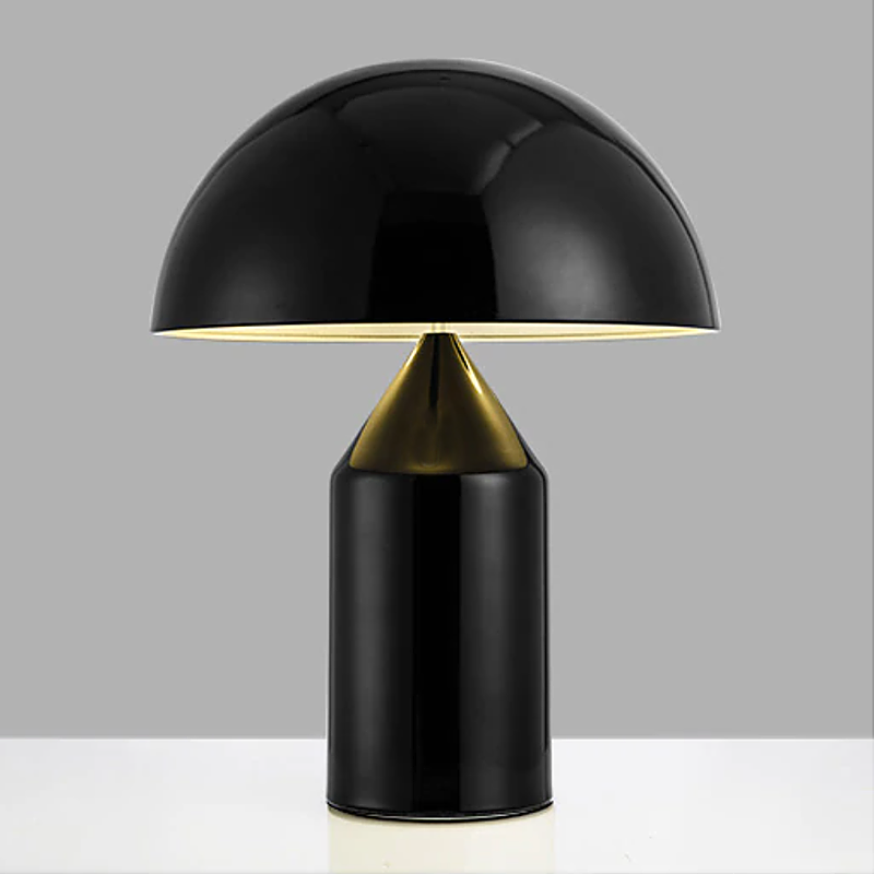 Plug-in or Wireless LED Lamp in Gold, White & Black