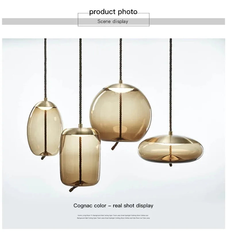 Handcrafted Decorative Glass Hanging Light