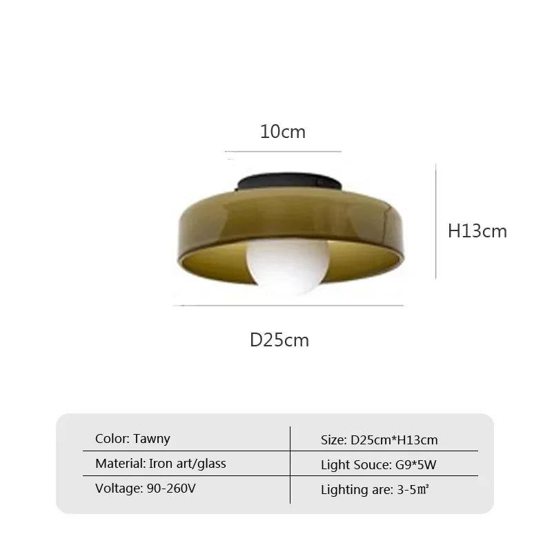 Solara Glass Ceiling Light – Modern LED Flush Mount Lighting for Home & Interior Decor