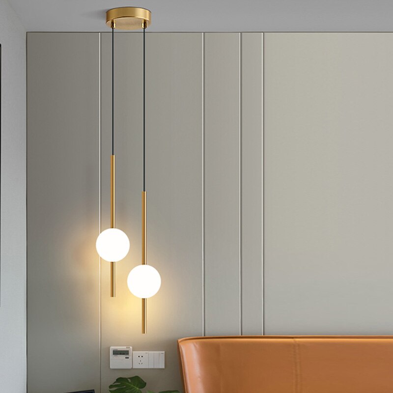Modern Nickel-Plated LED Hanging Lamp with Adjustable Cord
