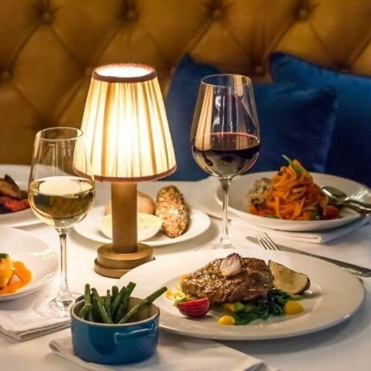 Soft Fabric Shade with Warm Ambient Lighting