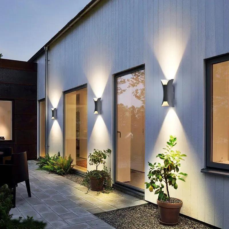 Curved LED Up & Down Wall Lights – Waterproof Modern Outdoor Lighting for Home & Building Facades venvolt