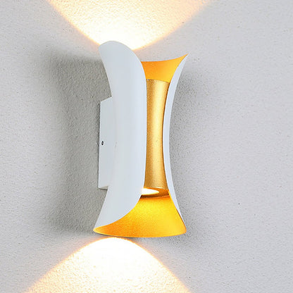 Curved LED Up & Down Wall Lights – Waterproof Modern Outdoor Lighting for Home & Building Facades