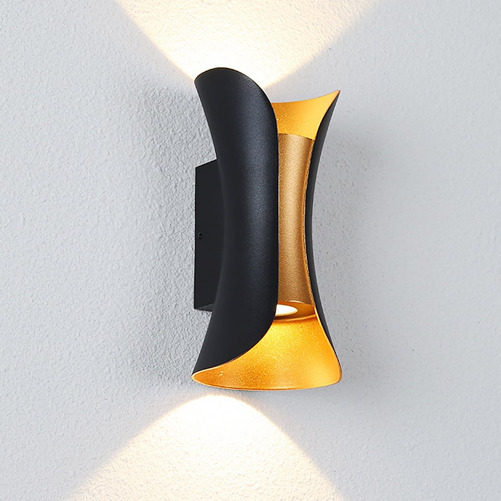 Curved LED Up & Down Wall Lights – Waterproof Modern Outdoor Lighting for Home & Building Facades