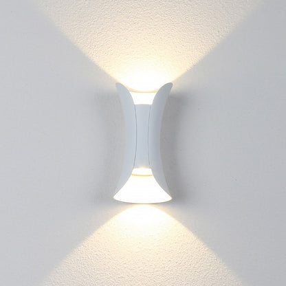 Curved LED Up & Down Wall Lights – Waterproof Modern Outdoor Lighting for Home & Building Facades