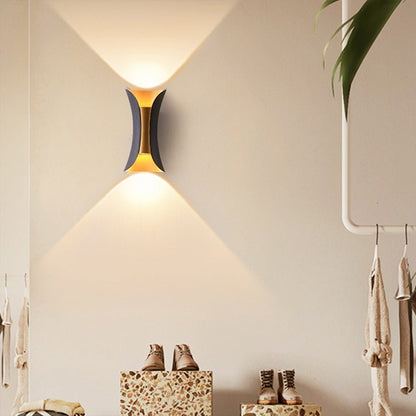 Curved LED Up & Down Wall Lights – Waterproof Modern Outdoor Lighting for Home & Building Facades