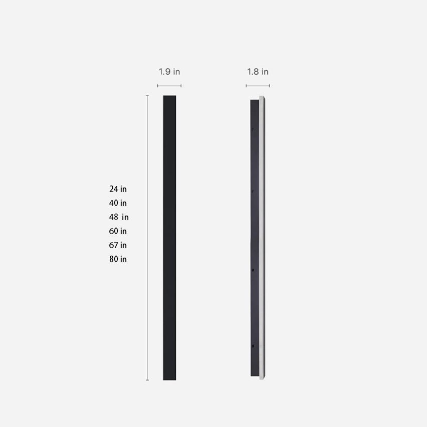 Black Long LED Linear Wall Lights – Modern Outdoor LED Lighting for Front Porch & Facade