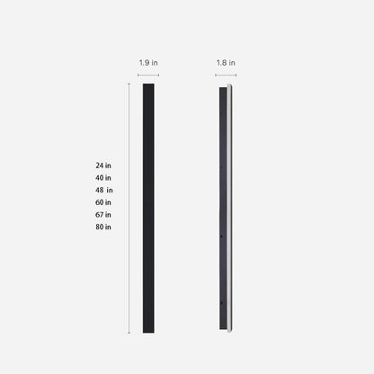 Black Long LED Linear Wall Lights – Modern Outdoor LED Lighting for Front Porch & Facade