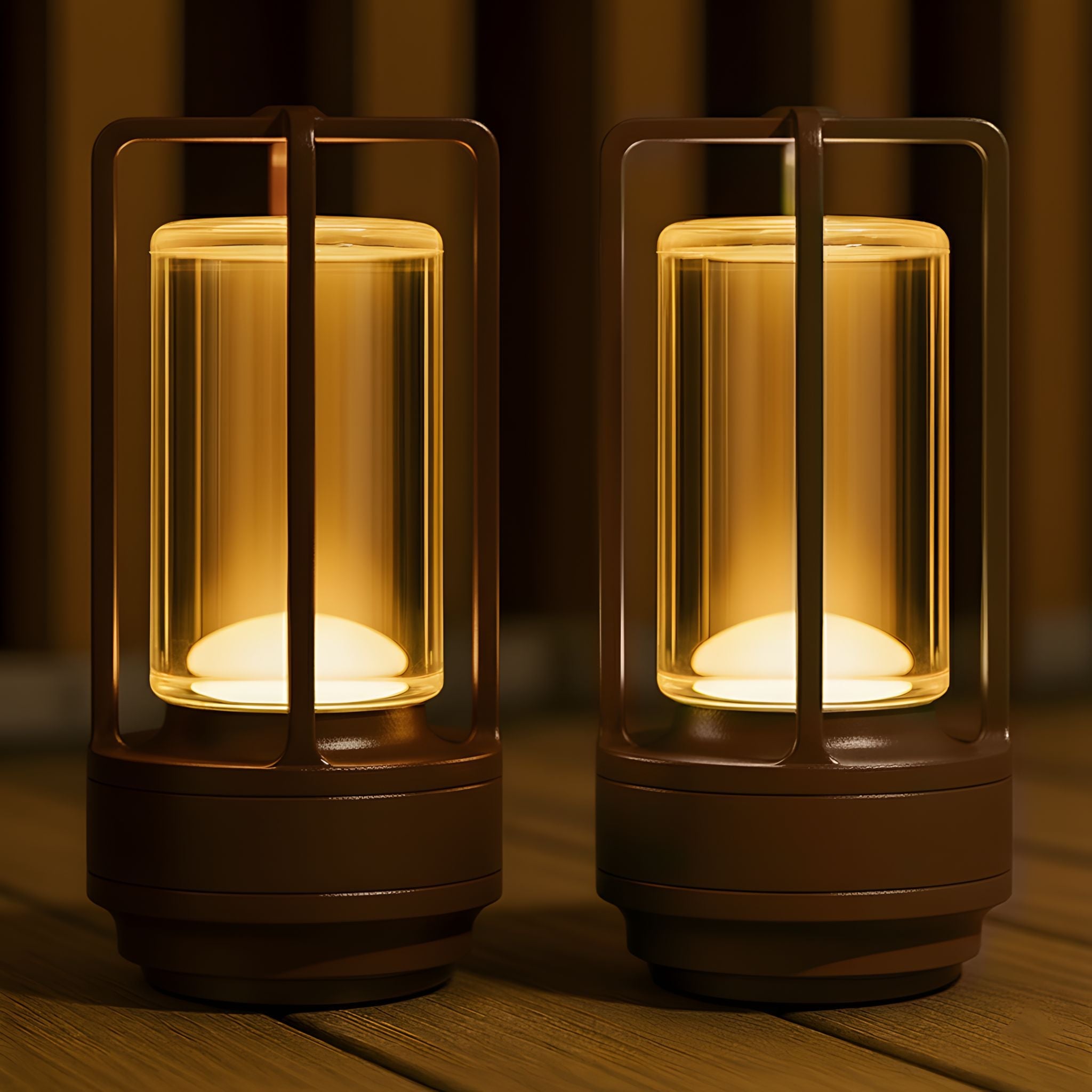 Modern Crystal Lantern  Table Lamp – Golden Frame LED Ambient Light for Bedroom