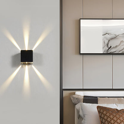 Creative LED Up and Down Wall Light – Modern Waterproof Outdoor Wall Sconce Lighting for Porch, Patio & Building Facade