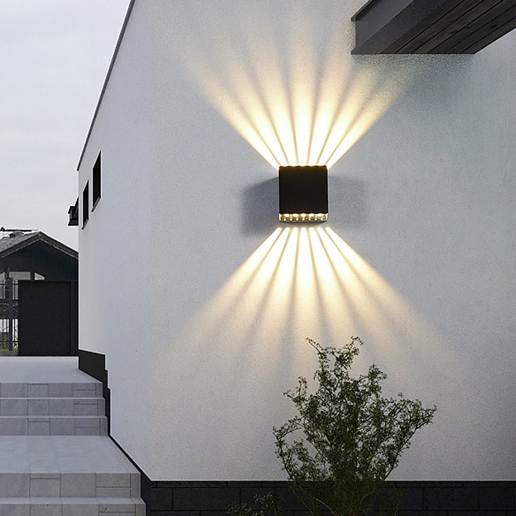 Creative LED Up and Down Wall Light – Modern Waterproof Outdoor Wall Sconce Lighting for Porch, Patio & Building Facade