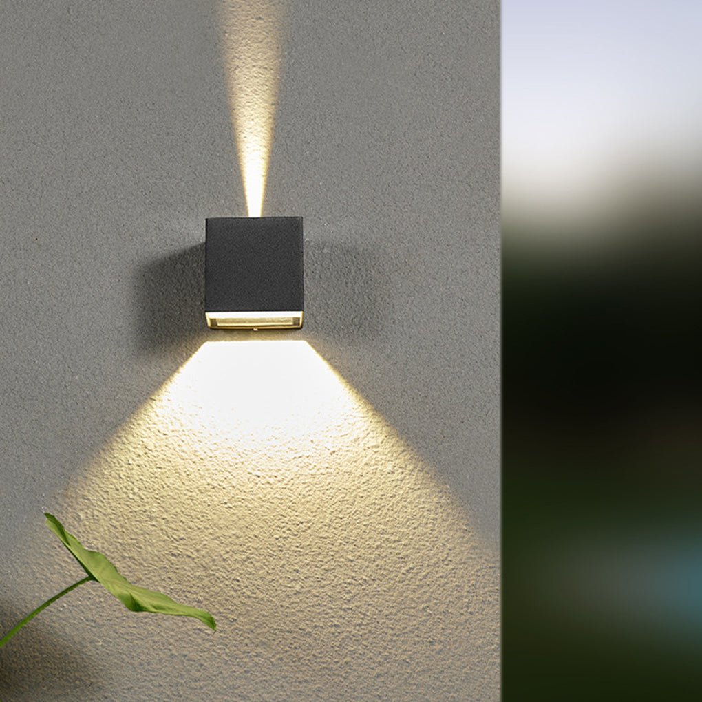 Creative LED Up and Down Wall Light – Modern Waterproof Outdoor Wall Sconce Lighting for Porch, Patio & Building Facade