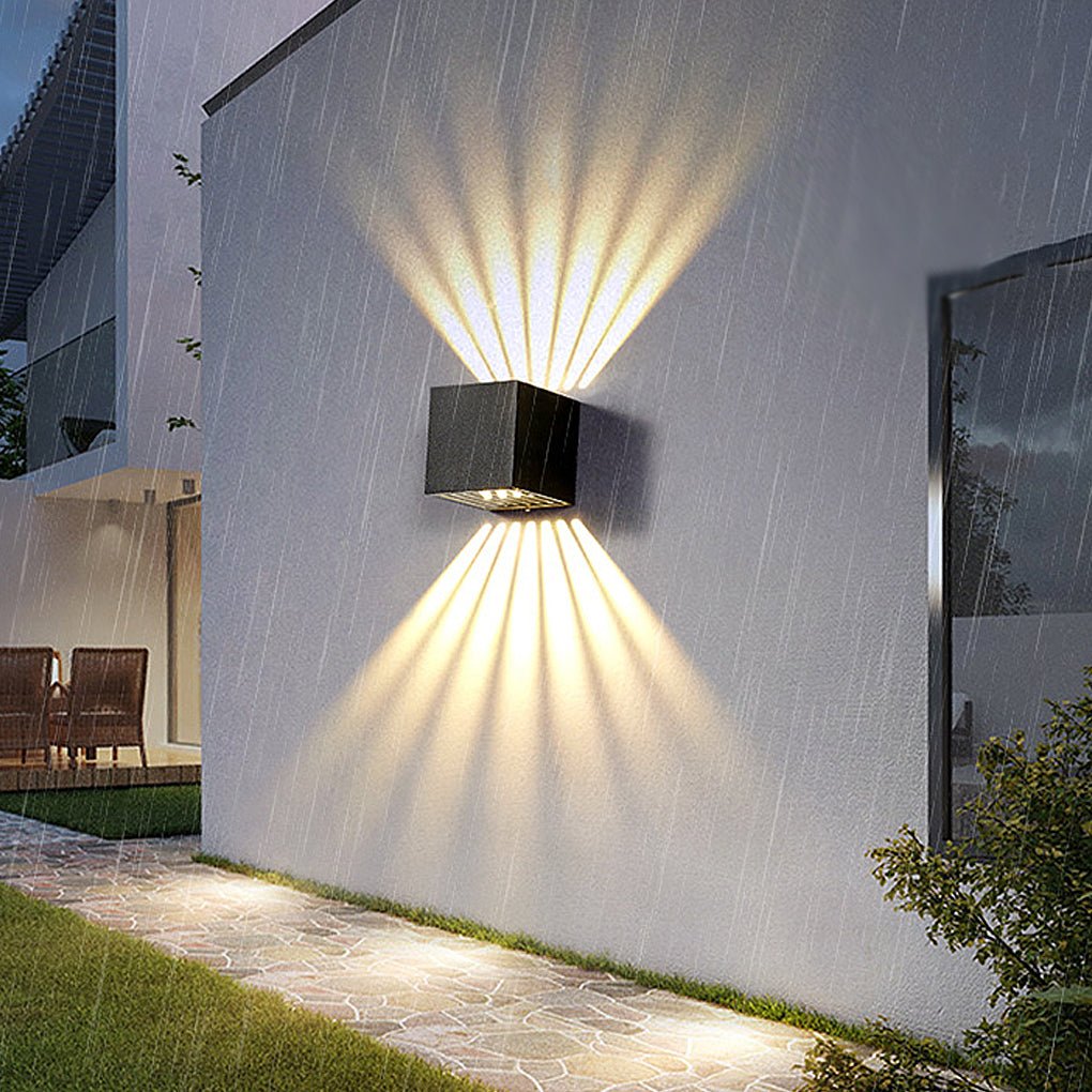 Creative LED Up and Down Wall Light – Modern Waterproof Outdoor Wall Sconce Lighting for Porch, Patio & Building Facade