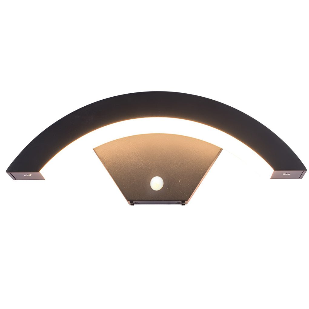 Classic Curved Glow LED Wall Light – Modern Outdoor Downlight Wall Mounted Sconce for Porch, Patio & Building Facade venvolt