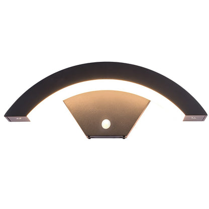Classic Curved Glow LED Wall Light – Modern Outdoor Downlight Wall Mounted Sconce for Porch, Patio & Building Facade