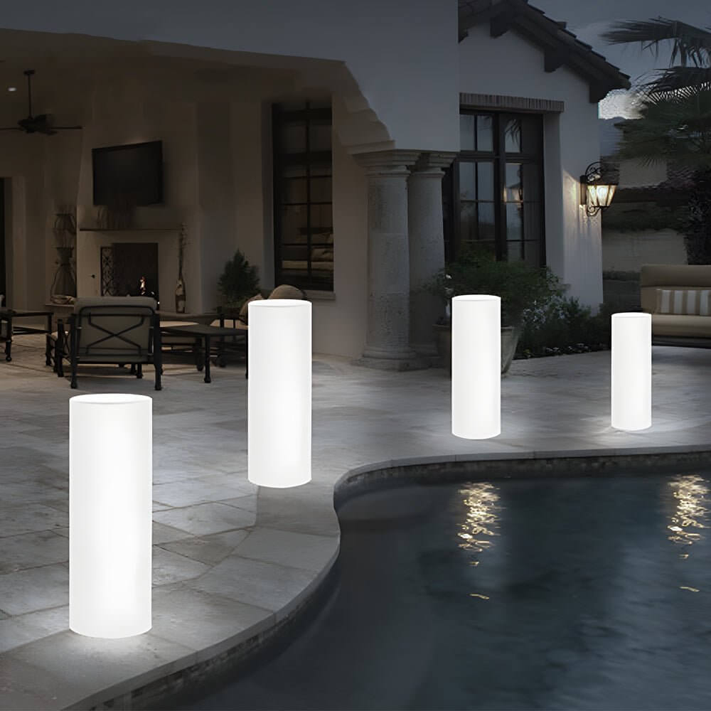 RGB Color Changing Waterproof Column Light – Wired, Rechargeable & Solar Options